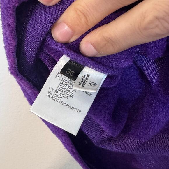 Escada Women's Wool Blend Purple Stripe Tank Size 36 (US Small) - Picture 4 of 4